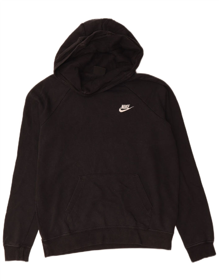 NIKE Mens Hoodie Jumper Médio Algodão Preto