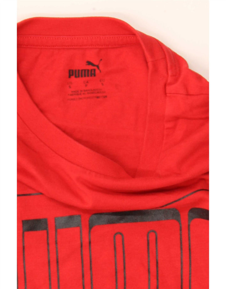 Puma Camiseta Feminina Graphic Top UK 10 Pequena Vermelha