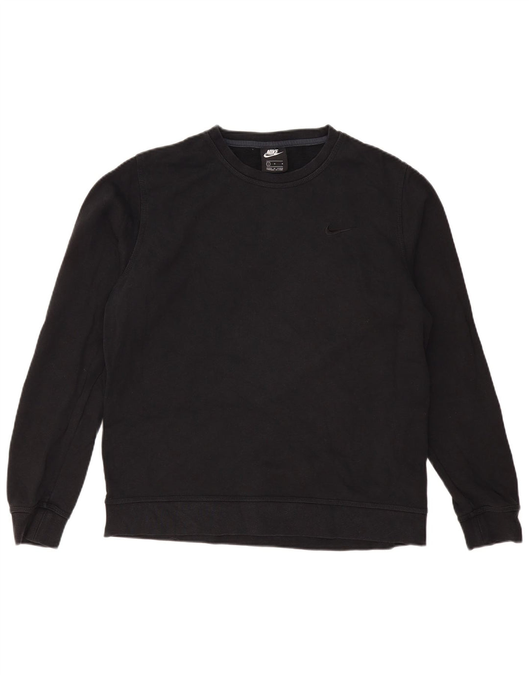 NIKE Mens Moletom Jumper Grande Algodão Preto