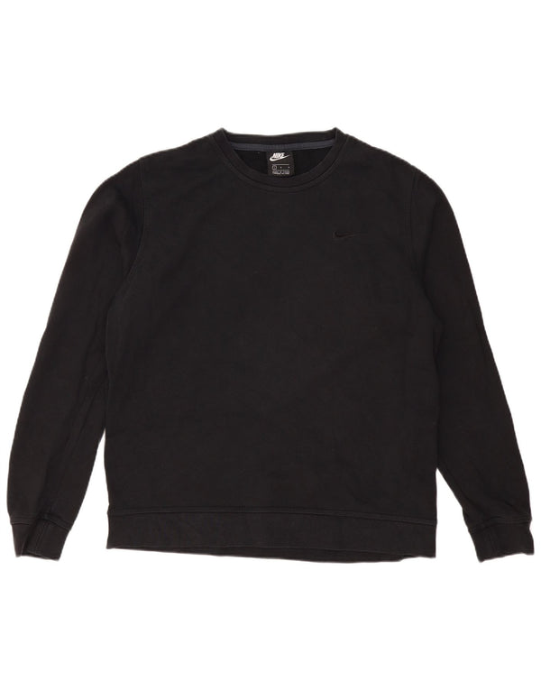 NIKE Mens Moletom Jumper Grande Algodão Preto