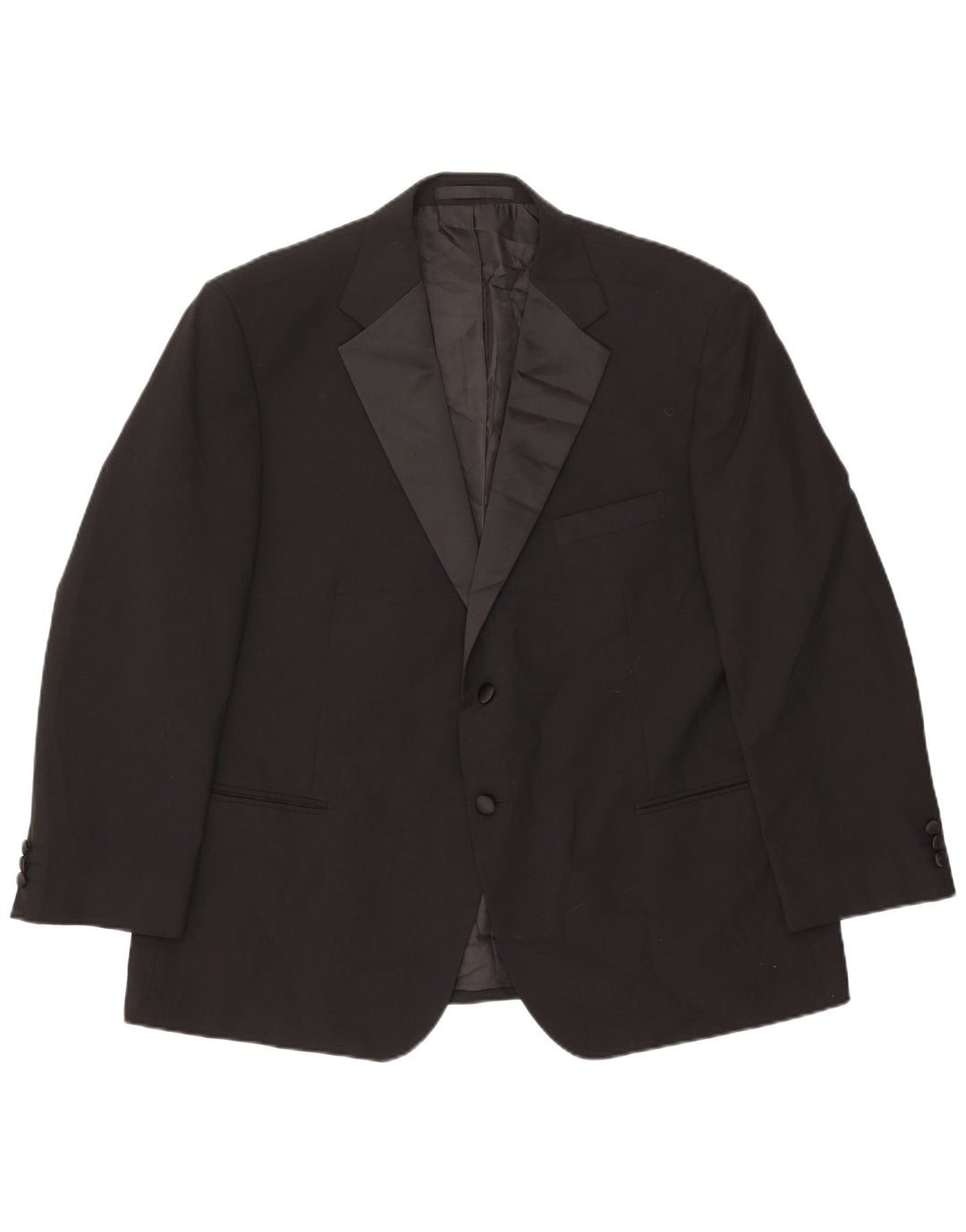Jaqueta blazer masculina de 2 botões Marks & Spencer Reino Unido 46 XL preto colorblock