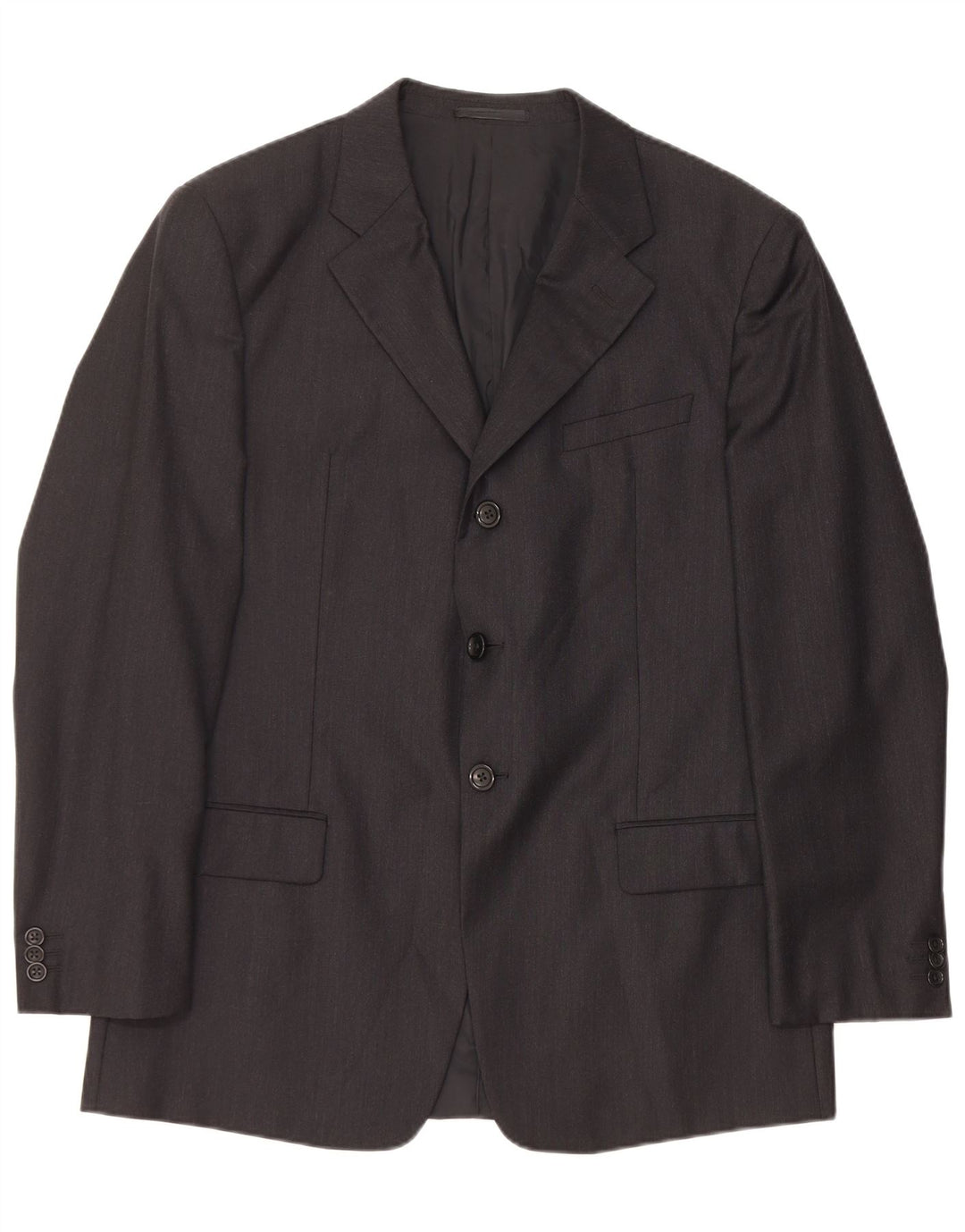 ARMANI COLLEZIONI Jaqueta blazer masculina de 3 botões IT 52 XL lã preta