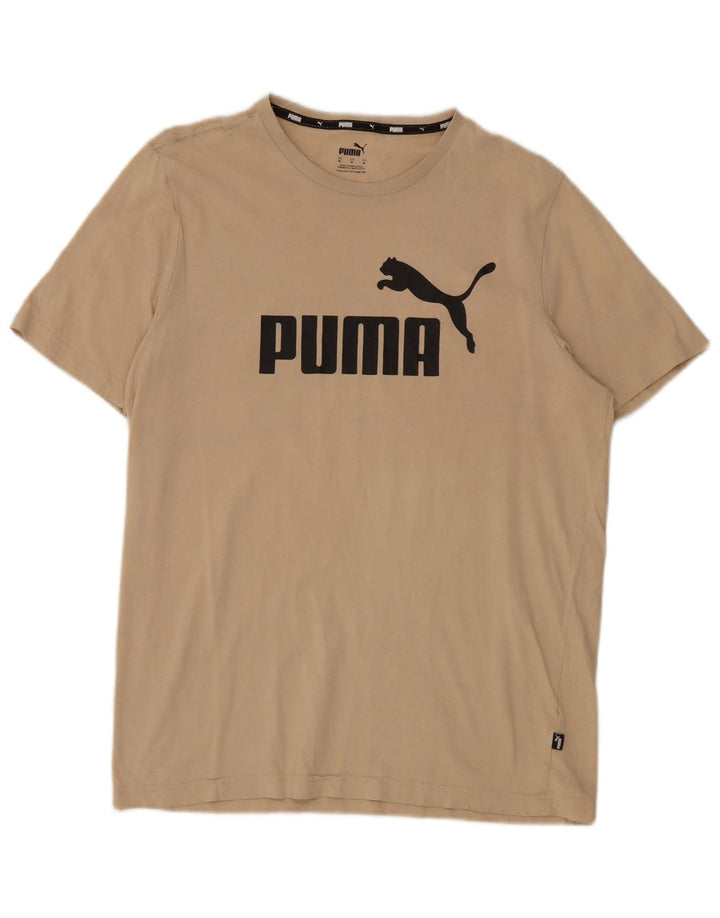 Puma Camiseta Feminina Graphic Top UK 14 Médio Bege