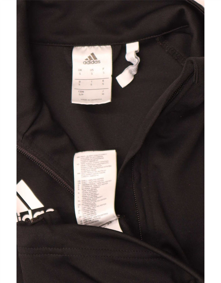 Adidas Mens Climalite Tracksuit Top Jacket Pequeno Poliéster Preto