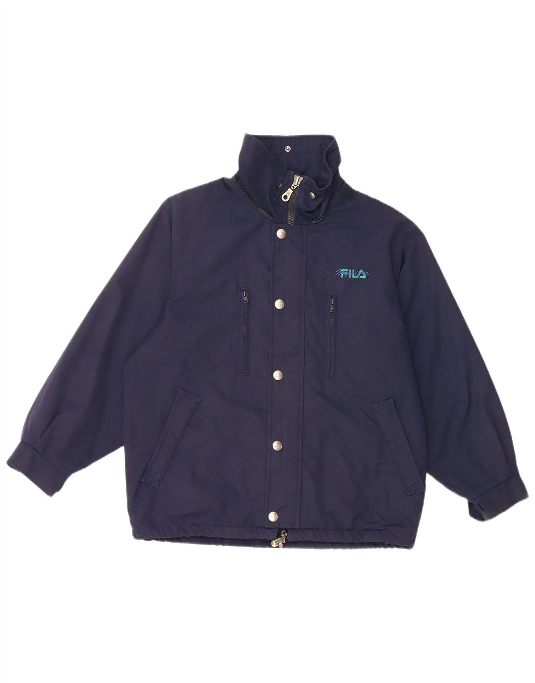 Casaco corta-vento FILA menino 9-10 anos azul marinho poliéster