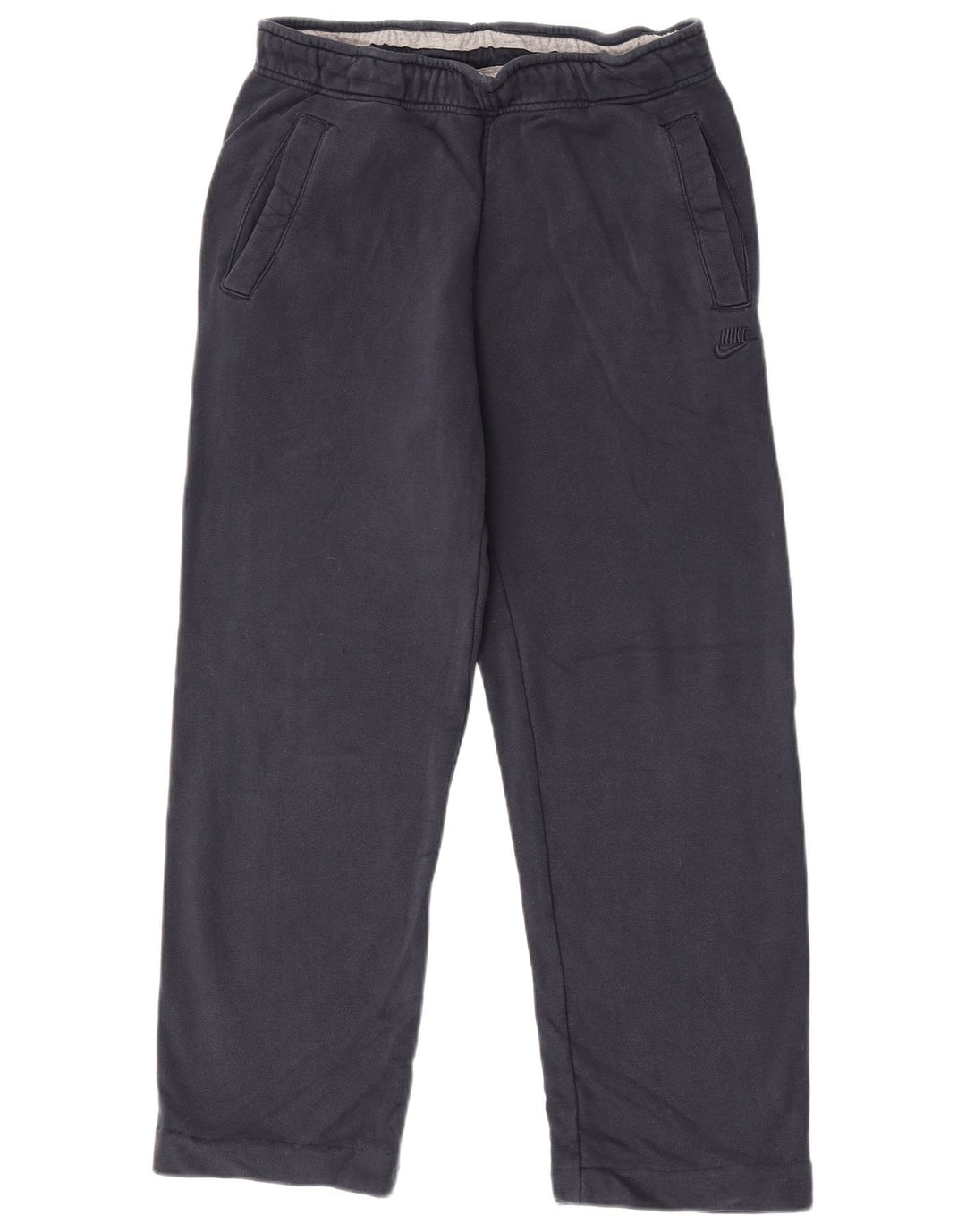 Calça de treino masculina Nike pequena azul marinho algodão