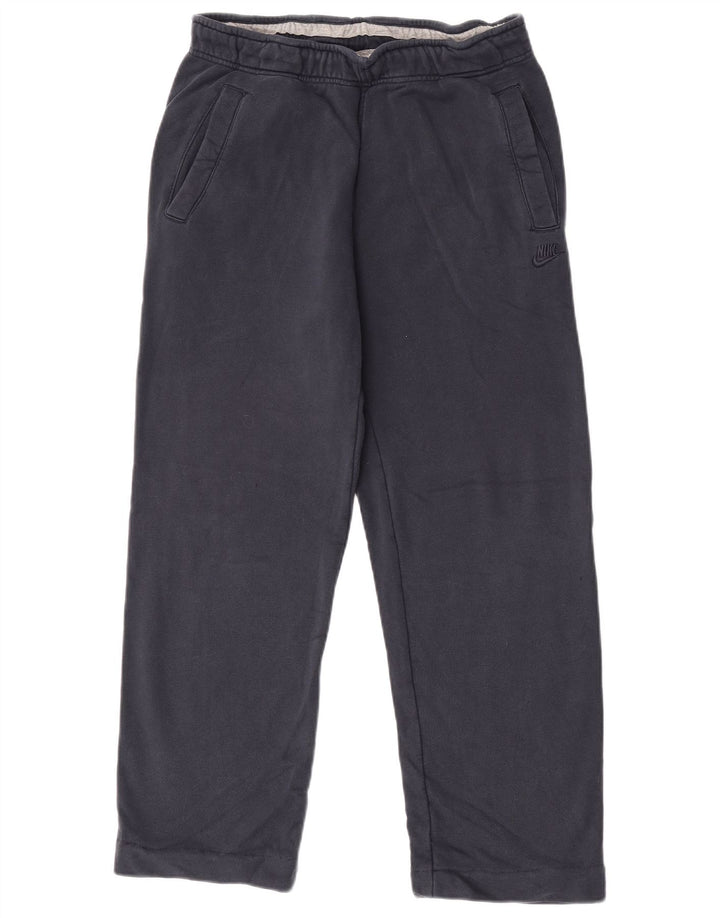 Calça de treino masculina Nike pequena azul marinho algodão