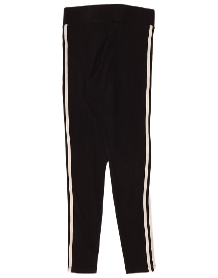 Leggings Adidas Femininas UK 10 Pequenas Algodão Preto