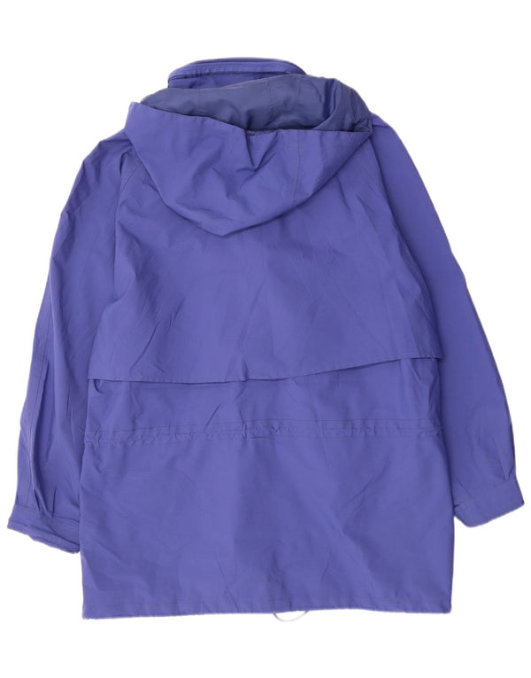 Casaco corta-vento feminino EDDIE BAUER com capuz UK 20 2XL azul poliéster