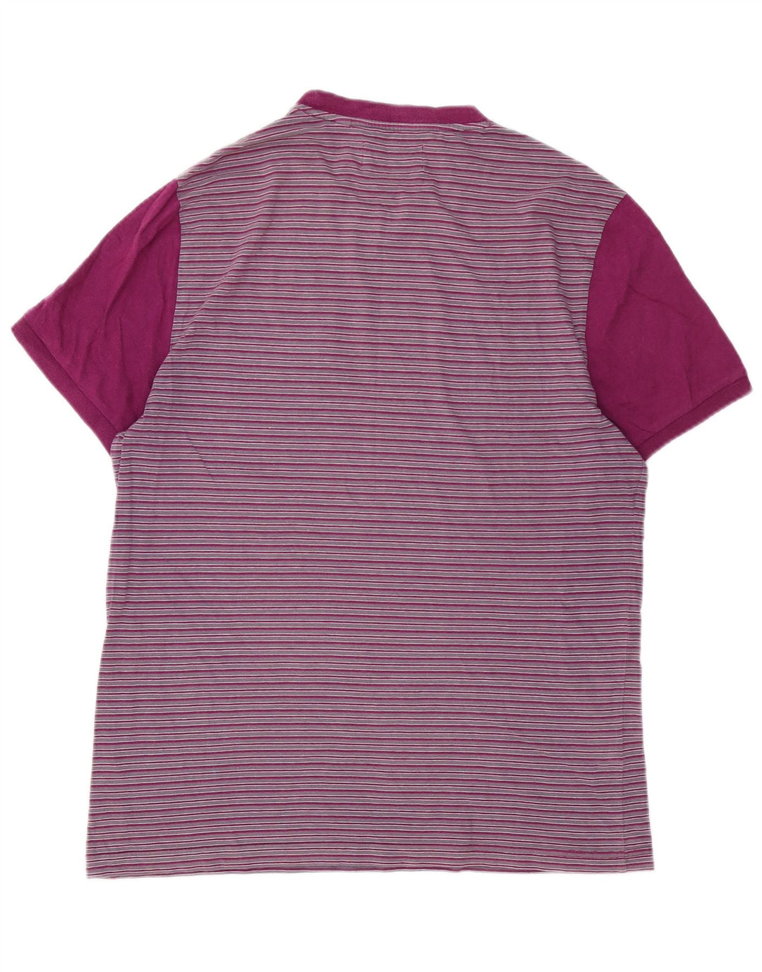 Camiseta masculina Penguin Top grande algodão listrado roxo