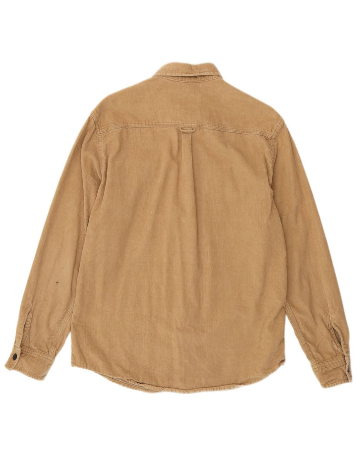 Camisa masculina de veludo Jack & Jones algodão bege médio