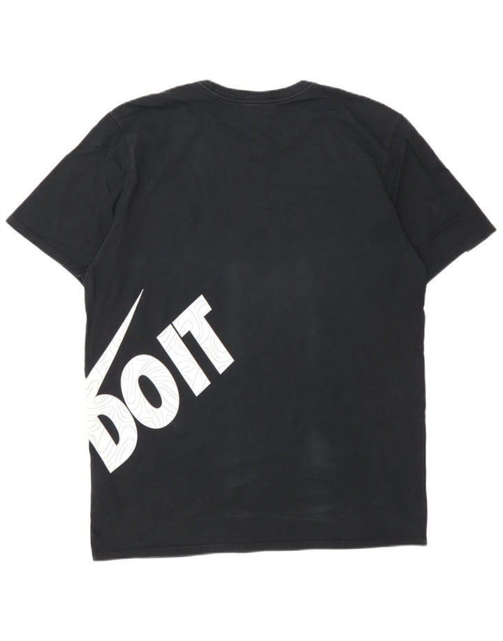 Camiseta gráfica masculina Nike grande algodão preto