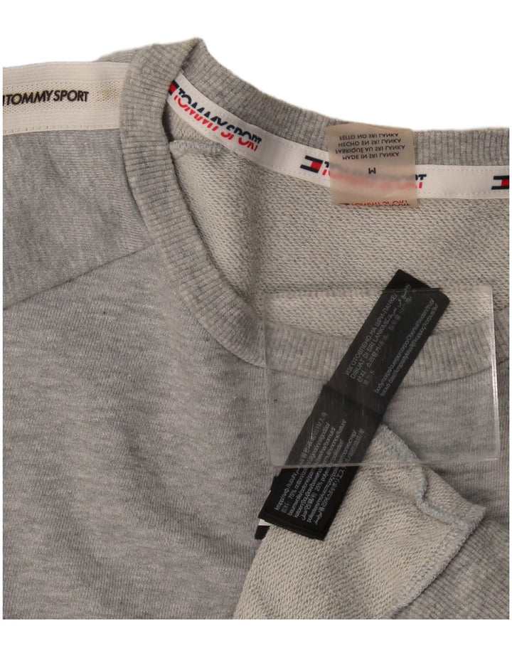 Tommy Hilfiger moletom gráfico masculino jumper médio cinza colorblock