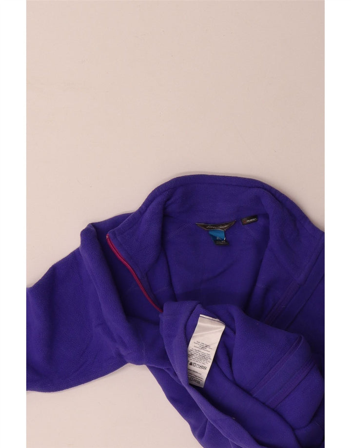 Jaqueta de lã feminina EDDIE BAUER UK 6 XS roxo Colourblock poliéster