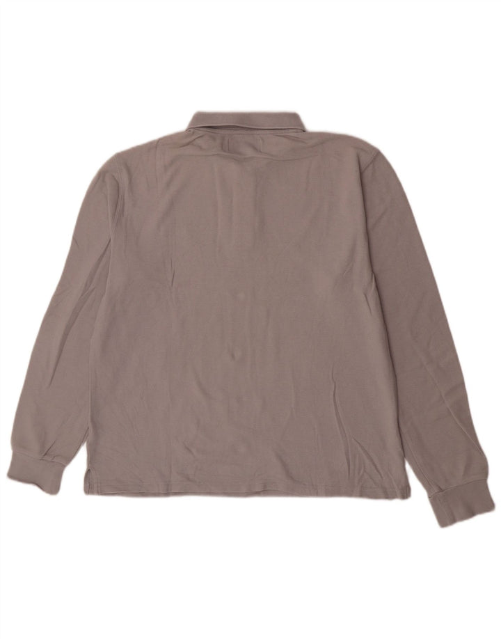 Camisa polo masculina de manga comprida Marlboro Classics grande cinza