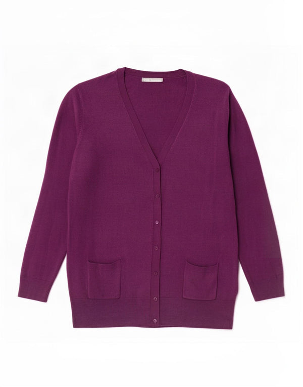 Suéter cardigã feminino Marks & Spencer Reino Unido 18 XL marrom acrílico