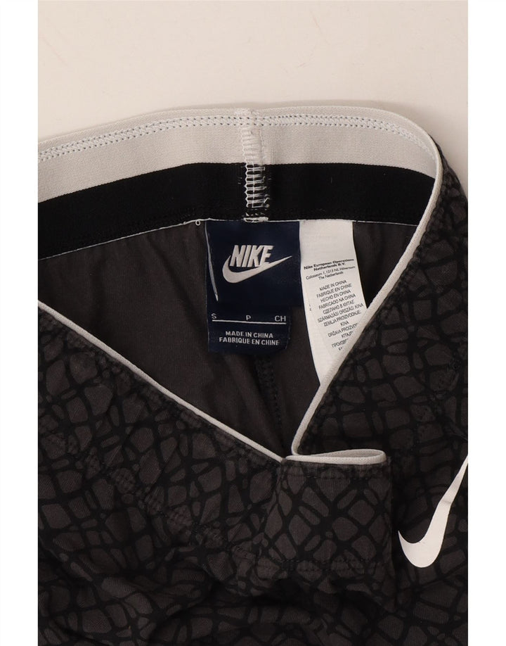 NIKE Womens Leggings UK 8 Small  Grey Geometric Cotton Vintage Nike and Second-Hand Nike from Messina Hembry 