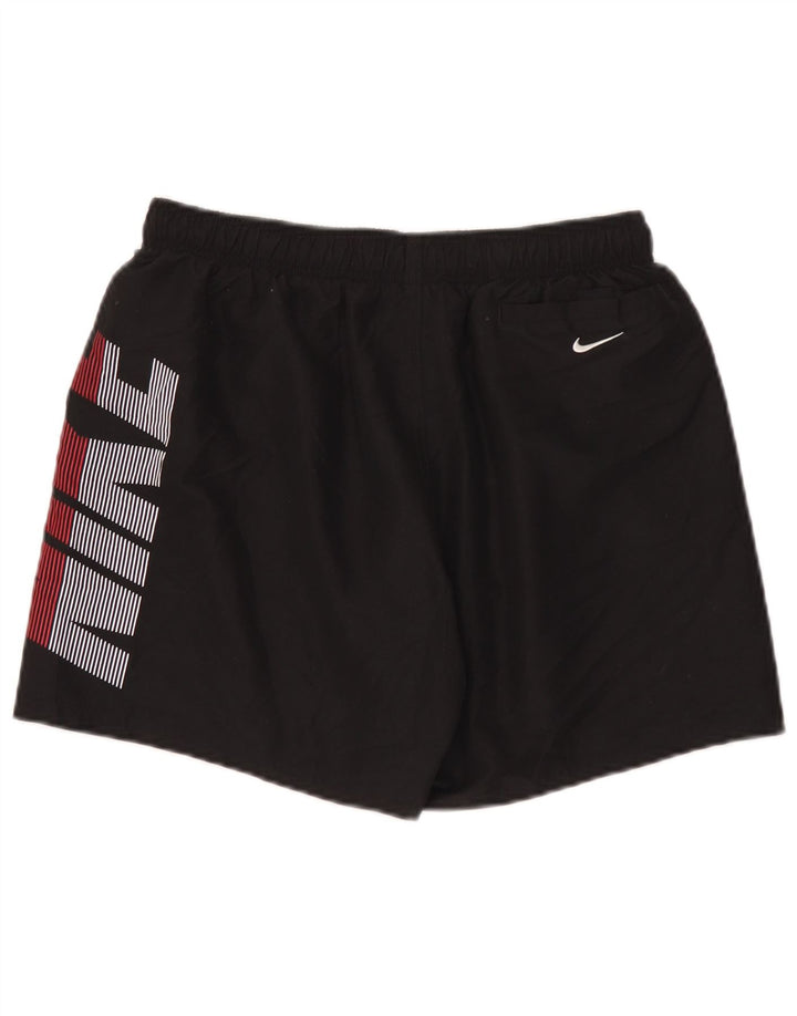 Shorts esportivos gráficos masculinos Nike médio preto poliéster