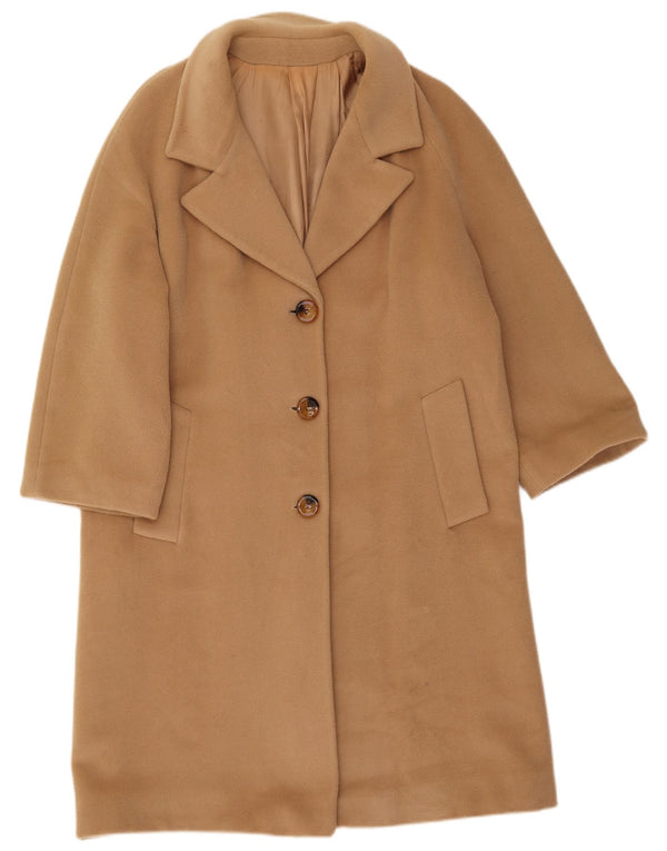 Sobretudo oversized feminino vintage IT 40 lã bege pequena