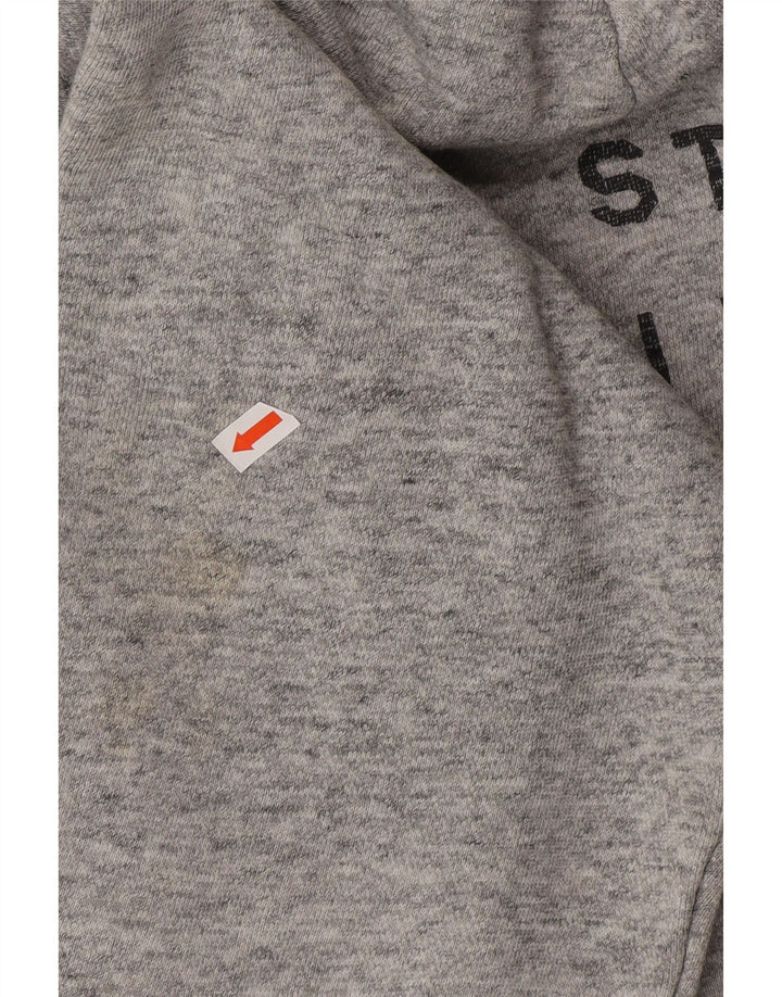 JACK WILLS Suéter masculino com capuz e zíper gráfico XS cinza manchado
