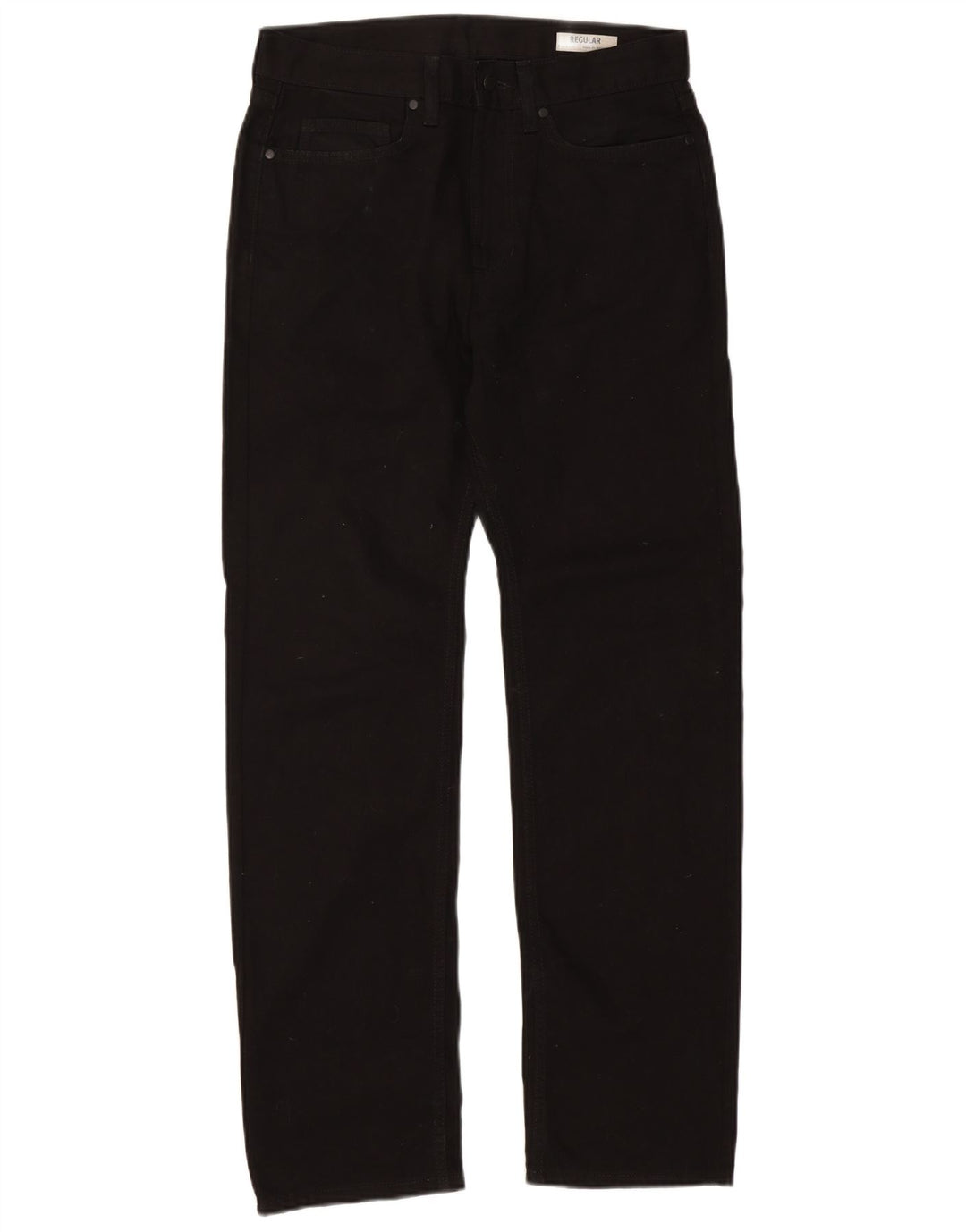 Jeans Marks & Spencer masculino regular fit reto W32 L31 algodão preto