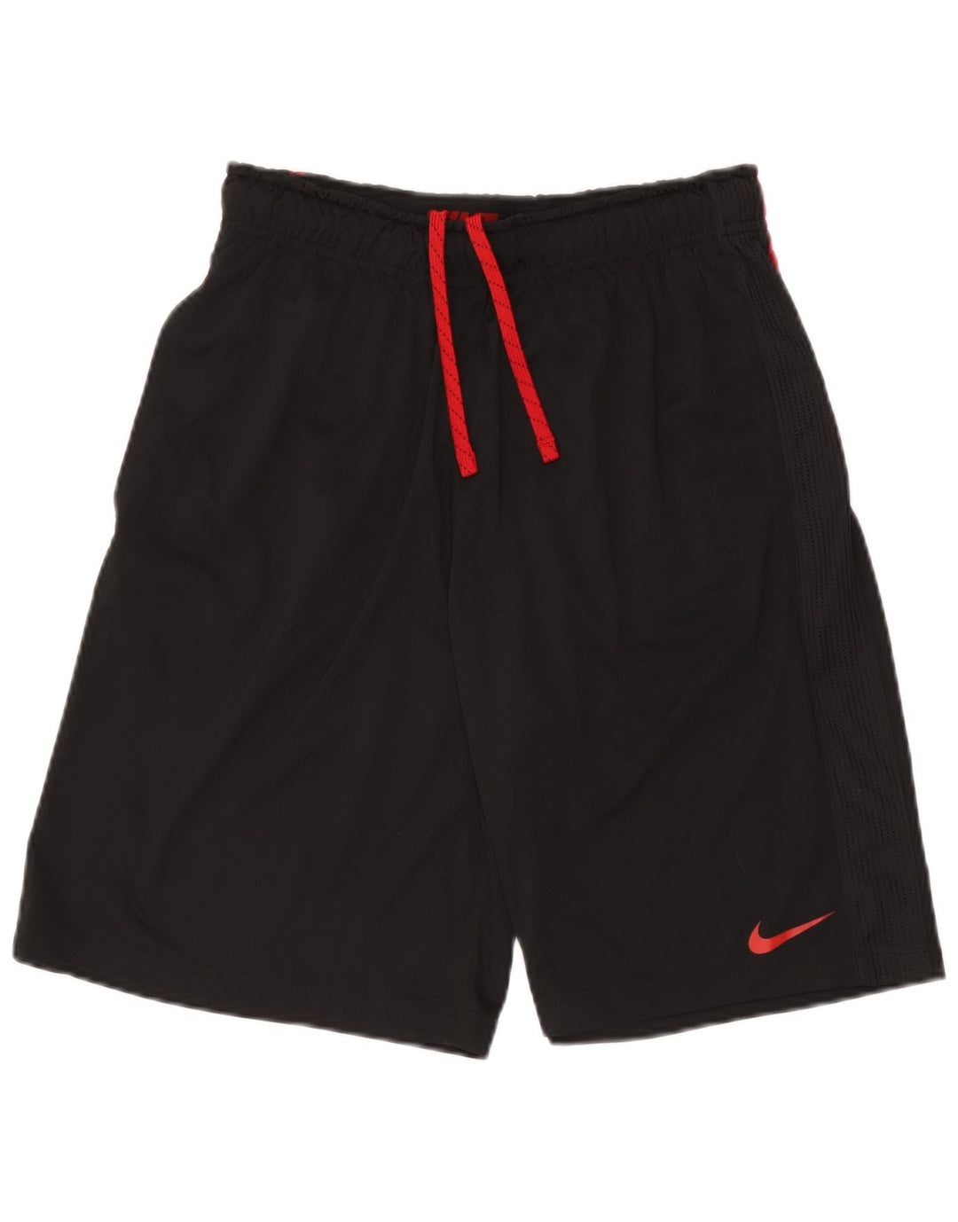 Shorts esportivos femininos Nike Dri Fit UK 12 médio preto colorblock poliéster