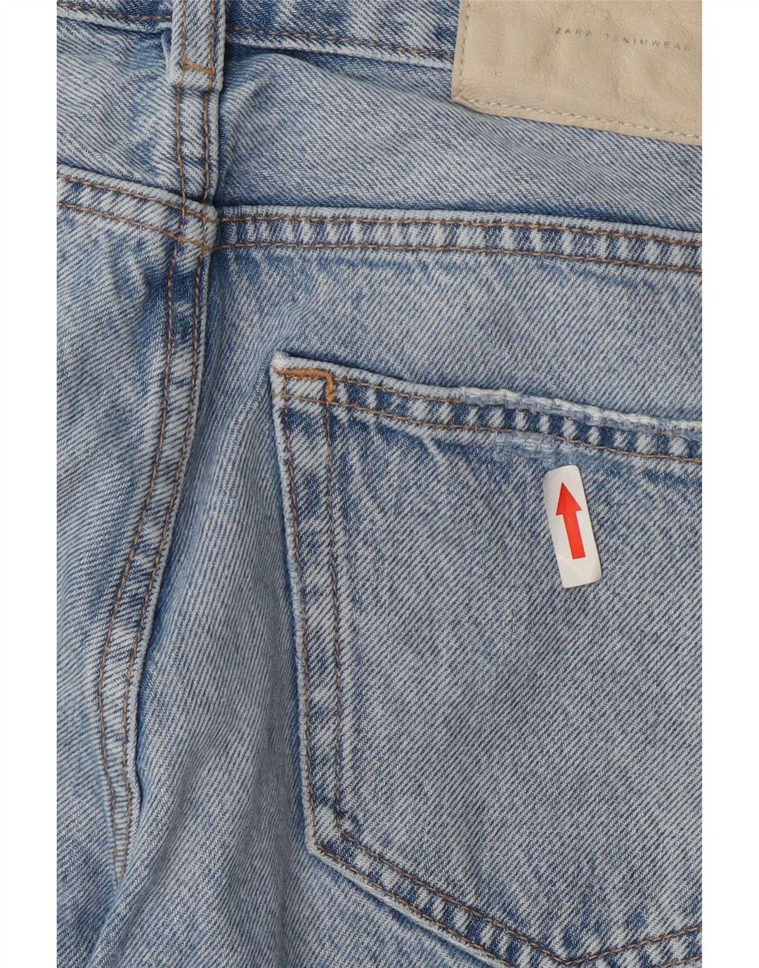 Zara Mens Straight Jeans EU 38 Pequeno W30 L26 Azul Algodão