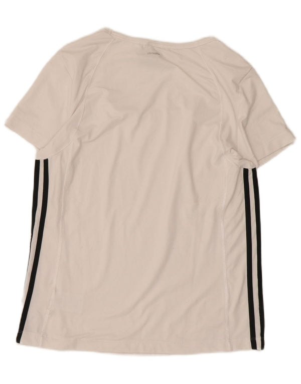 Camiseta feminina Adidas UK 12/14 médio branco colorblock poliéster