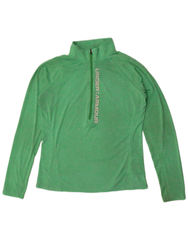 Under Armour feminino gráfico pulôver agasalho top Reino Unido 14 grande verde