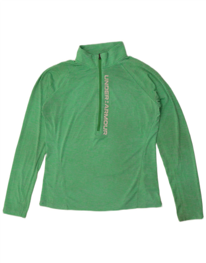 Under Armour feminino gráfico pulôver agasalho top Reino Unido 14 grande verde