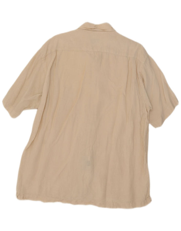 Vestido masculino Gant com camisa de manga curta XL em linho branco