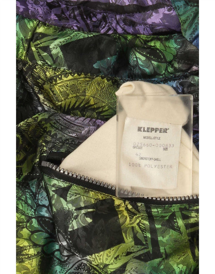 Klepper Jaqueta feminina reversível de agasalho UE 42 grande multicolorido