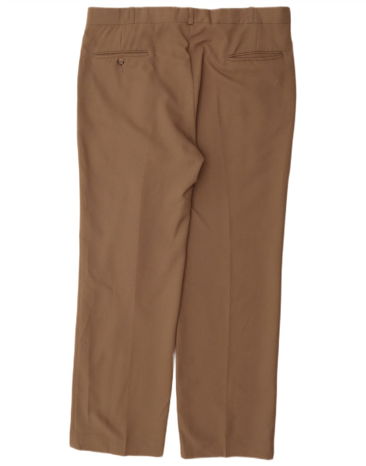 Calça Chino Masculina Farah Pegged W38 L31 Poliéster Bege