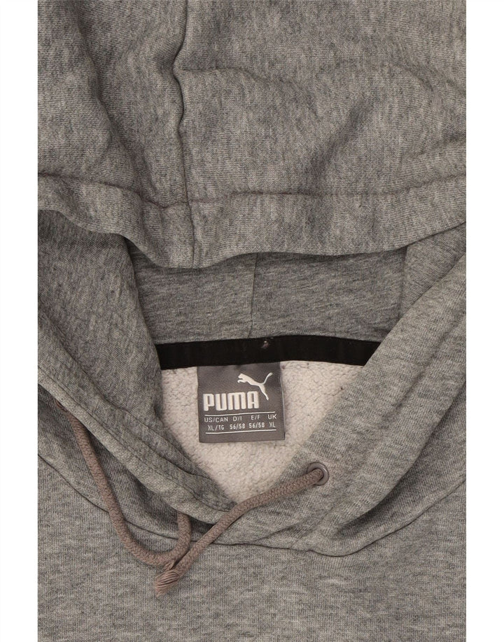 PUMA Mens Graphic Hoodie Jumper XL Algodão Cinza