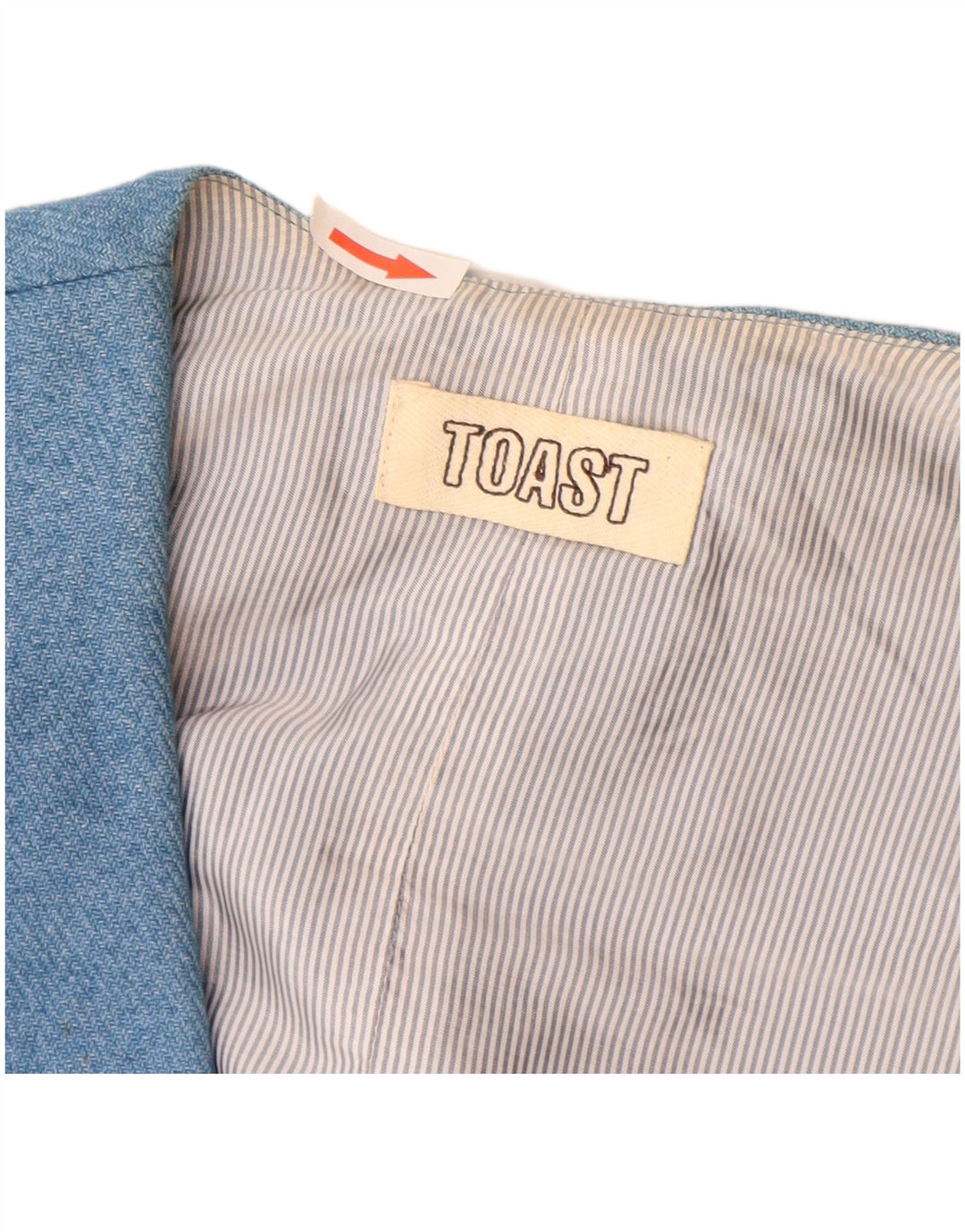 Colete feminino Toast UK 10 pequeno algodão azul