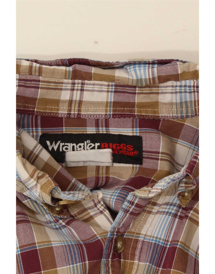 Camisa masculina Wrangler XL marrom xadrez