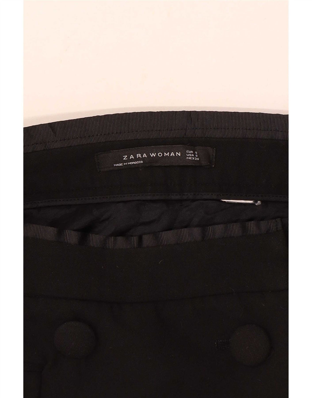 Mini saia feminina Zara Wrap pequena W26 preta