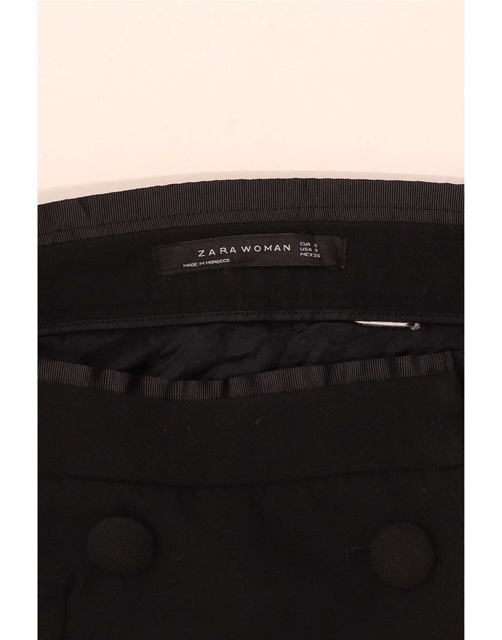 Mini saia feminina Zara Wrap pequena W26 preta