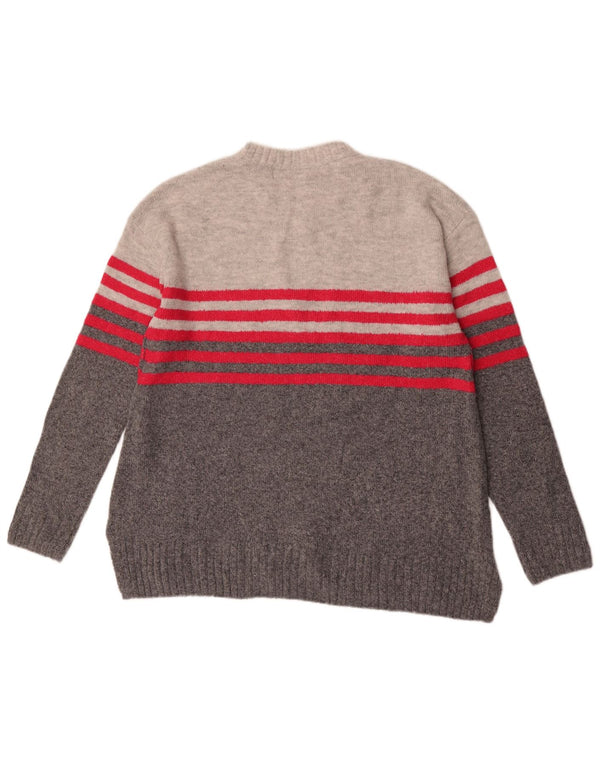Suéter feminino Marks & Spencer com gola redonda Reino Unido 14 cinza médio