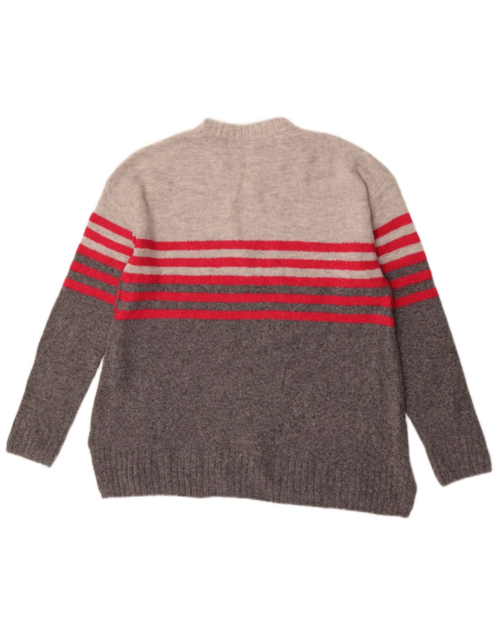 Suéter feminino Marks & Spencer com gola redonda Reino Unido 14 cinza médio
