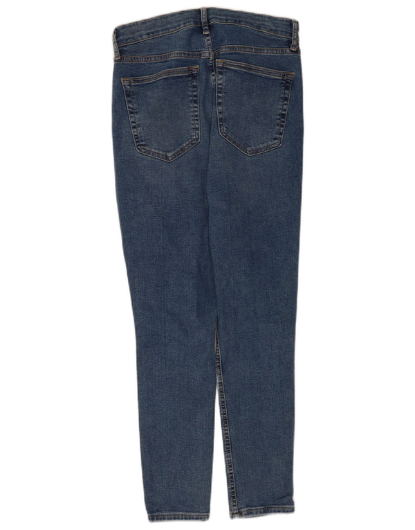 Topshop feminino Jamie Distressed jeans skinny W31 L26 algodão azul