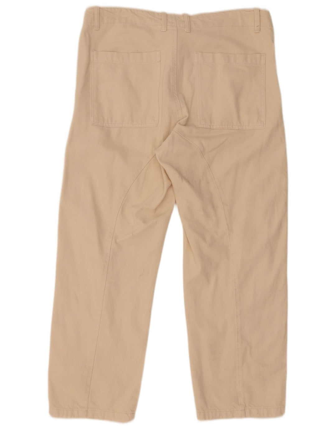 Calça jeans reta feminina Zara grande W30 L27 bege