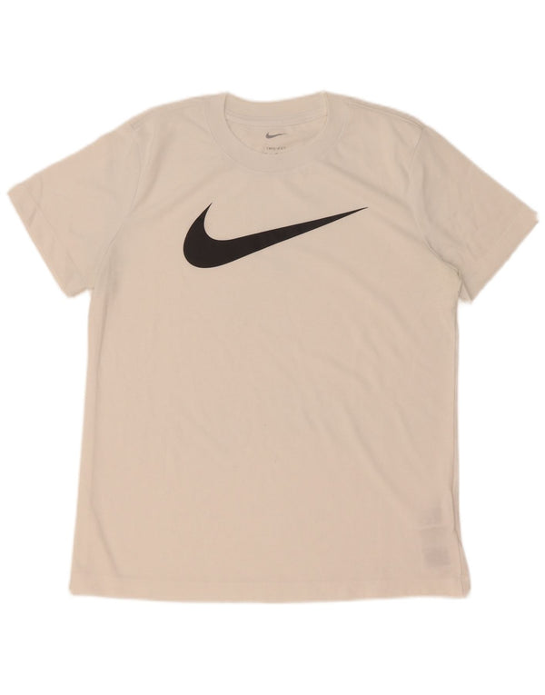 Nike Mens Dri Fit Graphic T-Shirt Top Medium White Polyester