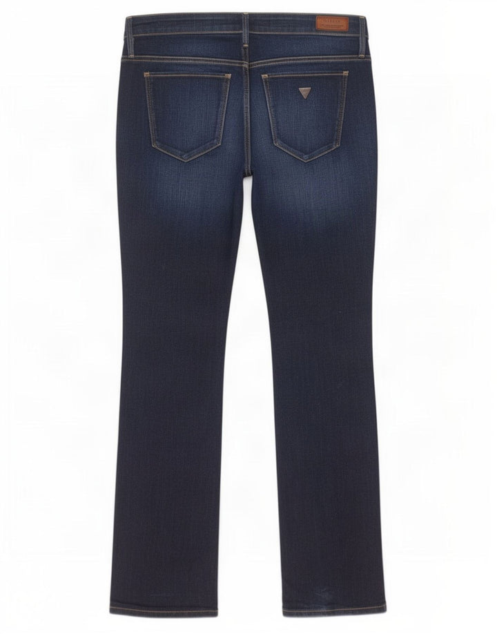 Calça jeans feminina Guess com corte baixo W29 L33 azul marinho algodão