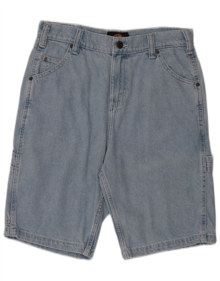 Shorts jeans cargo masculino DICKIES W28 pequeno algodão azul