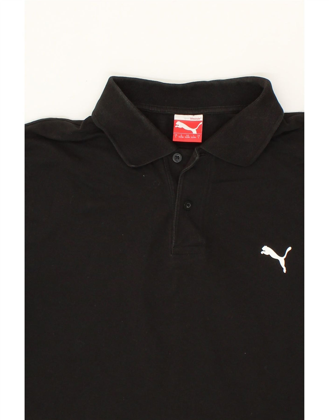PUMA Mens Polo Shirt Large Black Cotton Vintage Puma and Second-Hand Puma from Messina Hembry 