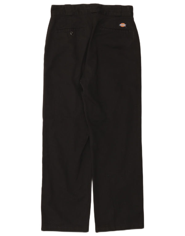 Calças Chino retas masculinas Dickies W28 L27 poliéster preto