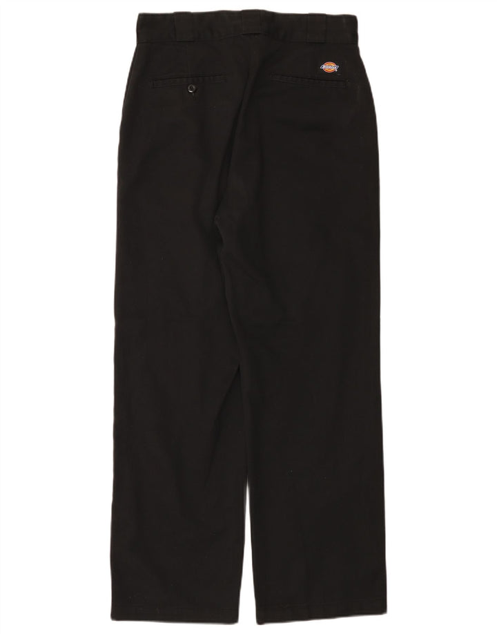 Calças Chino retas masculinas Dickies W28 L27 poliéster preto