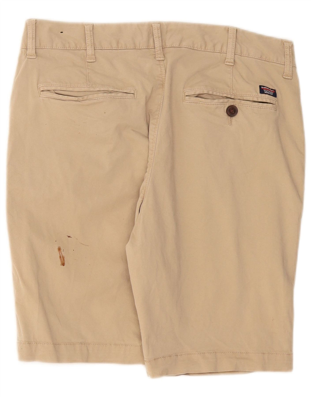 Shorts Chino Masculino Superdry W32 Algodão Bege Médio
