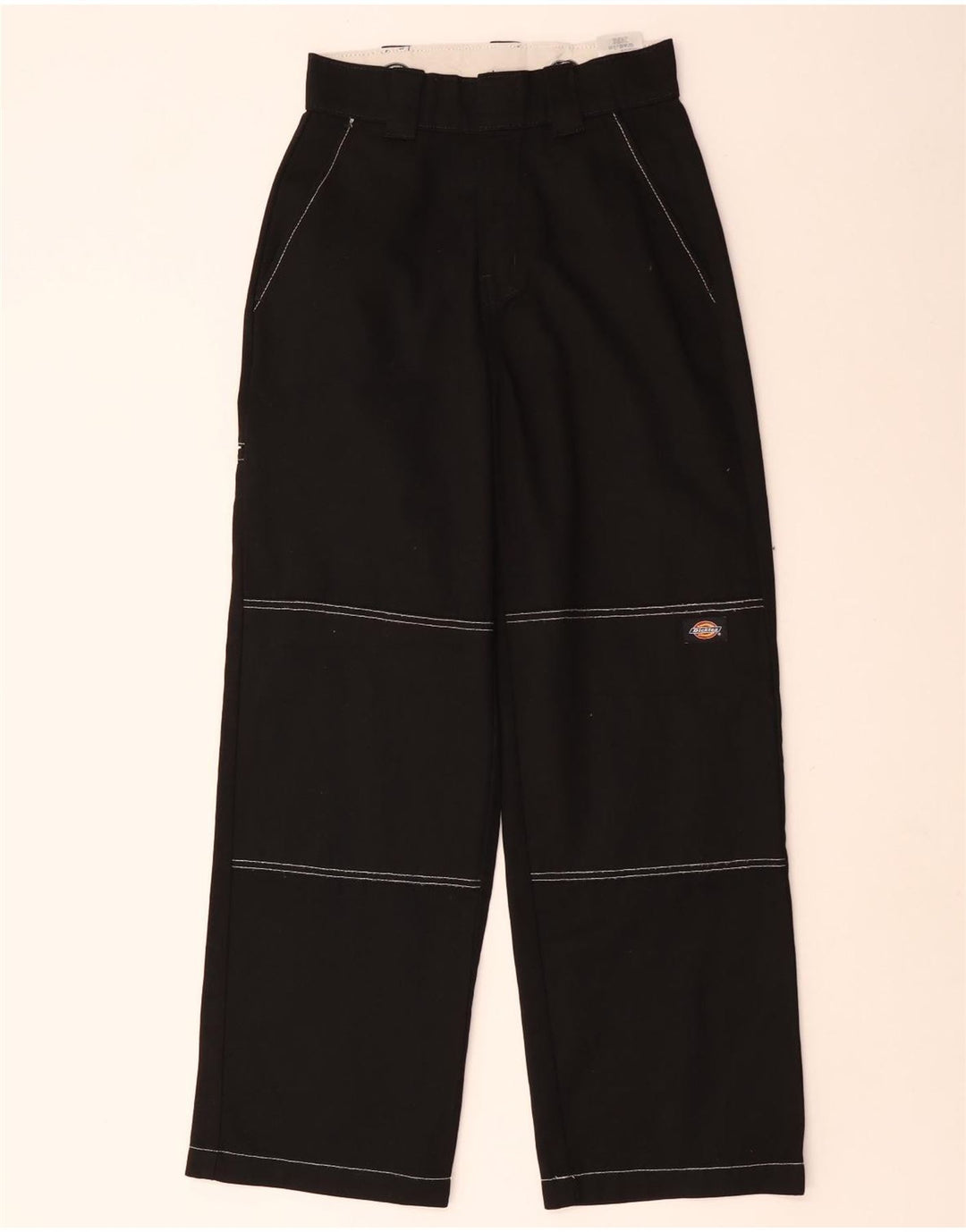 Calças cargo retas masculinas Dickies W24 poliéster preto